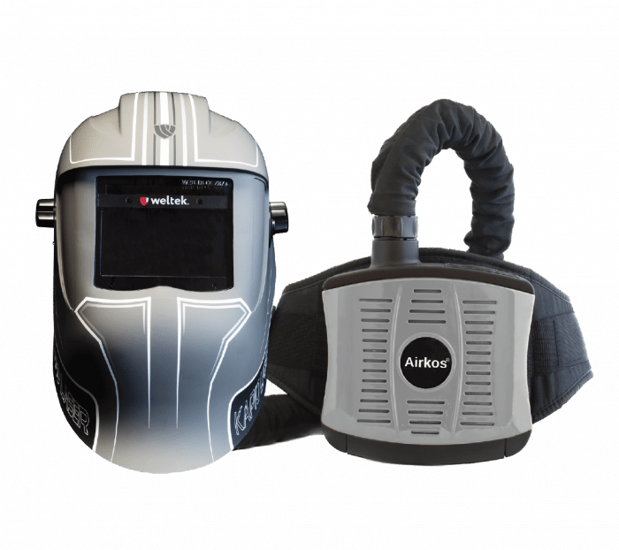 Kapio Laser Airfed Welding Helmet PAPR System c/w Airkos Blower Unit - Image 1