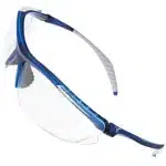 Blue Framed Wrap Around Safety Spectacles